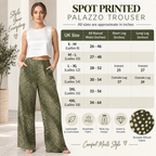 Spot Printed Jersey Palazzo Trousers | 3 Colours
