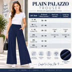 Plain Palazzo Trousers | 12 Colours