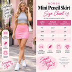 High Waist Stretch Mini Pencil Skirt | 11 Colours