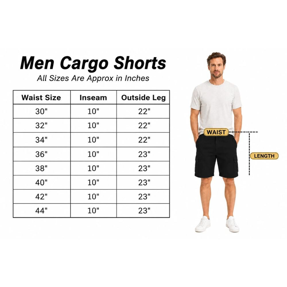 Casual Cargo Shorts | Black & Navy