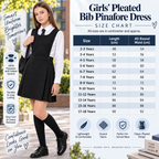 Girls Pleated Bib Pinafore School Dress | 6 Colours