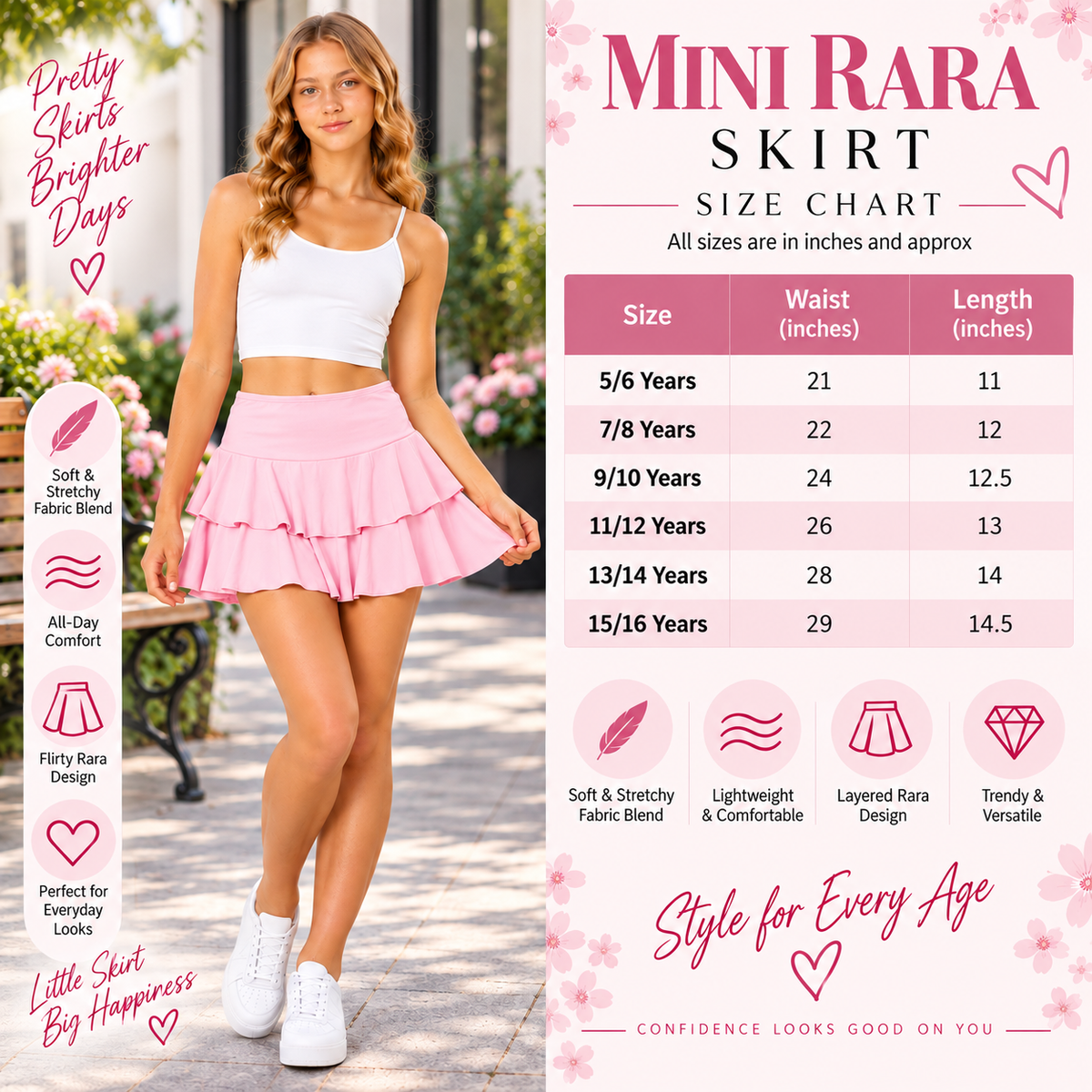 Mini Rara Frill Layered Skirt | 13 Colours