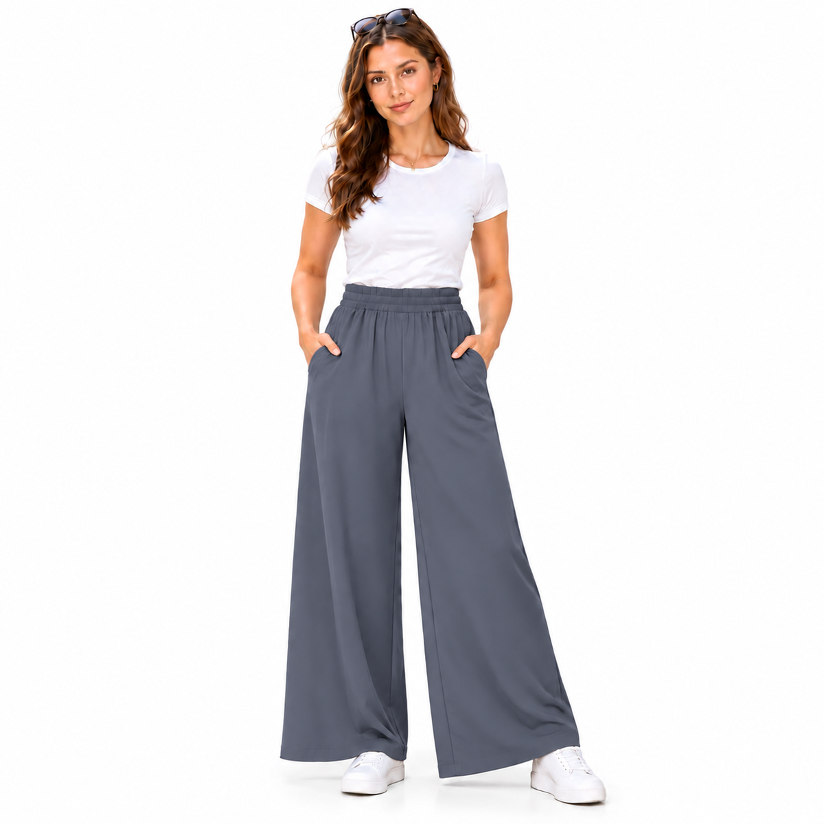 Plain Palazzo Trousers | 12 Colours