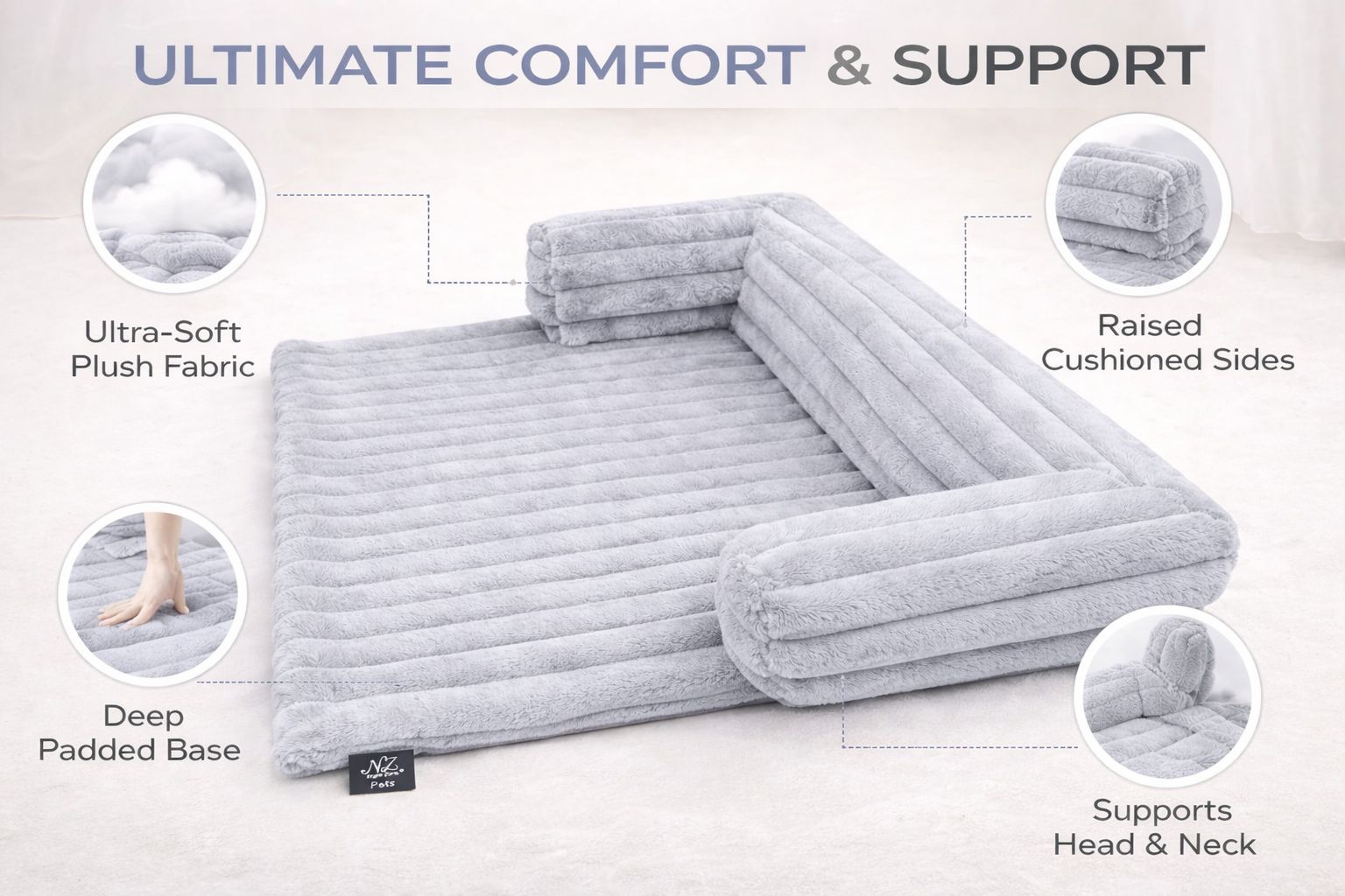 Sofa Pet Bed Cord | 4 Colours | 2 Sizes