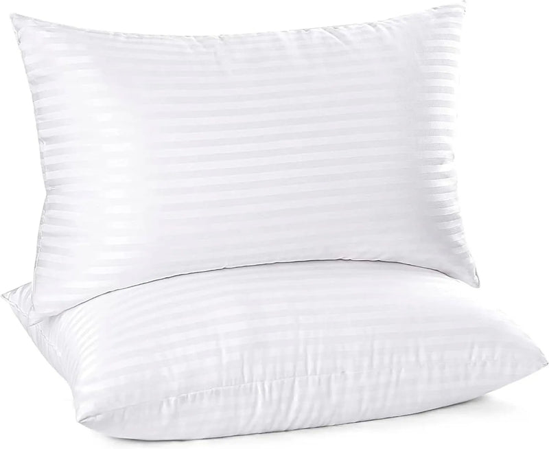 satin stripe bounce back pillow
