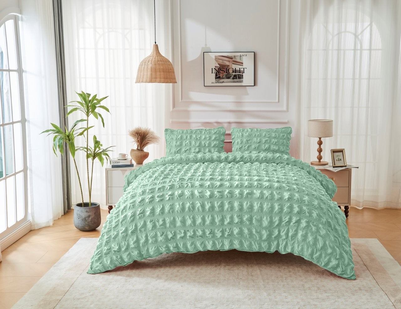 Seersucker Ripon Duvet Cover Set | 6 Colours