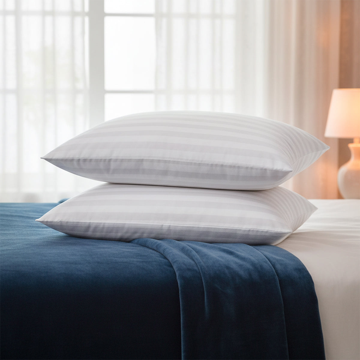 Satin Stripe Bounce Back Pillows | Pack of 2