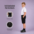 Black Pull-On School Shorts – Full Elasticated Waist