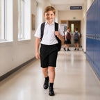 Black Pull-On School Shorts – Full Elasticated Waist