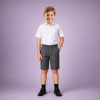 Pack of 2 Grey Pull-On School Shorts – Full Elasticated Waist