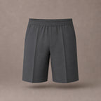 Grey Pull-On School Shorts – Full Elasticated Waist