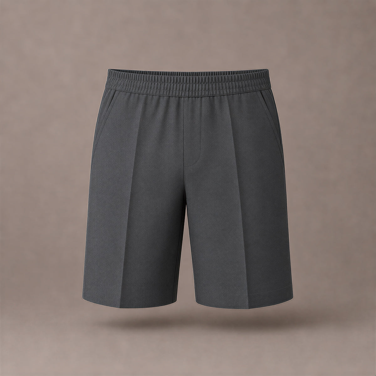 Grey Plus Size Pull-On School Shorts – Full Elasticated Waist