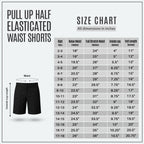 Pack of 2 Black Half Elastic Pull Up Boys School Shorts