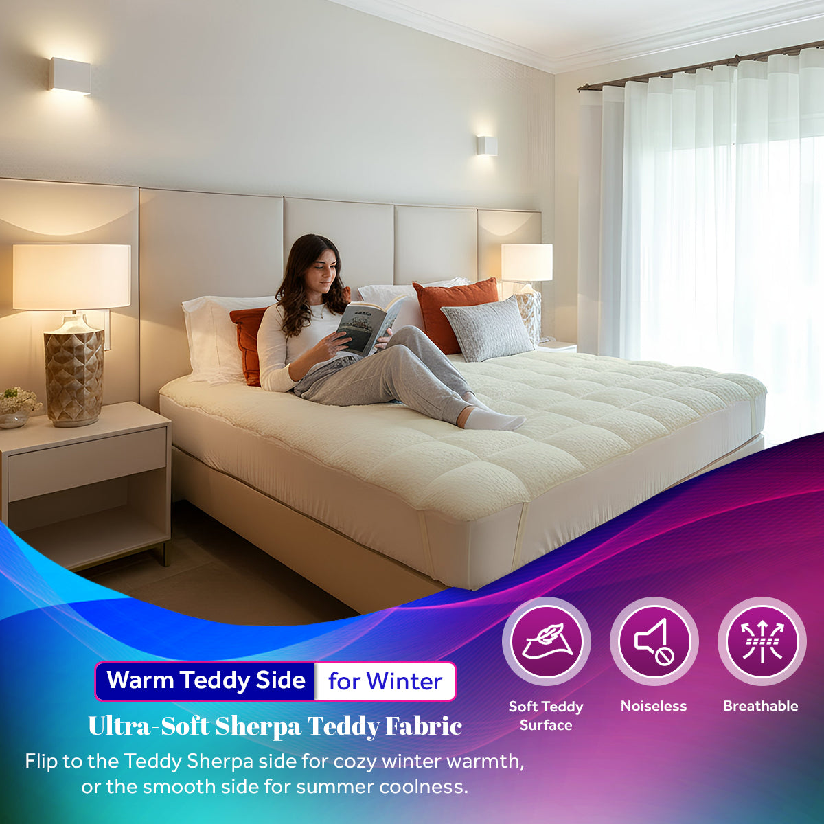 Sherpa Teddy Mattress Topper Enhancer