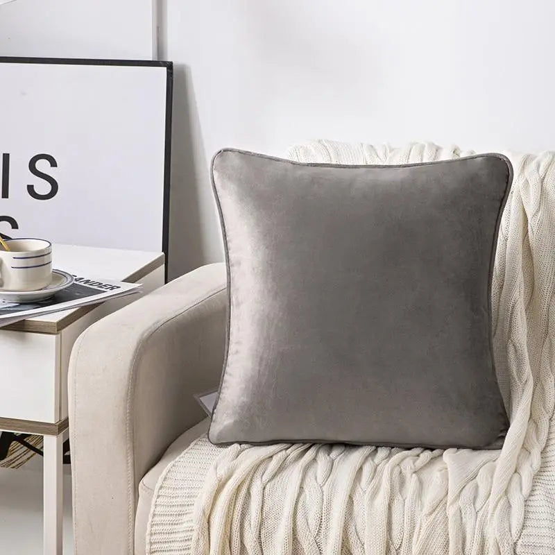 silver velvet cushion covers