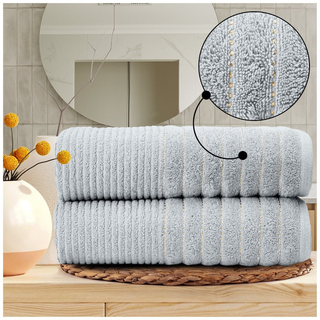 100% Egyptian Cotton Paris Ribbed Towels | 6 Colours | 600 GSM