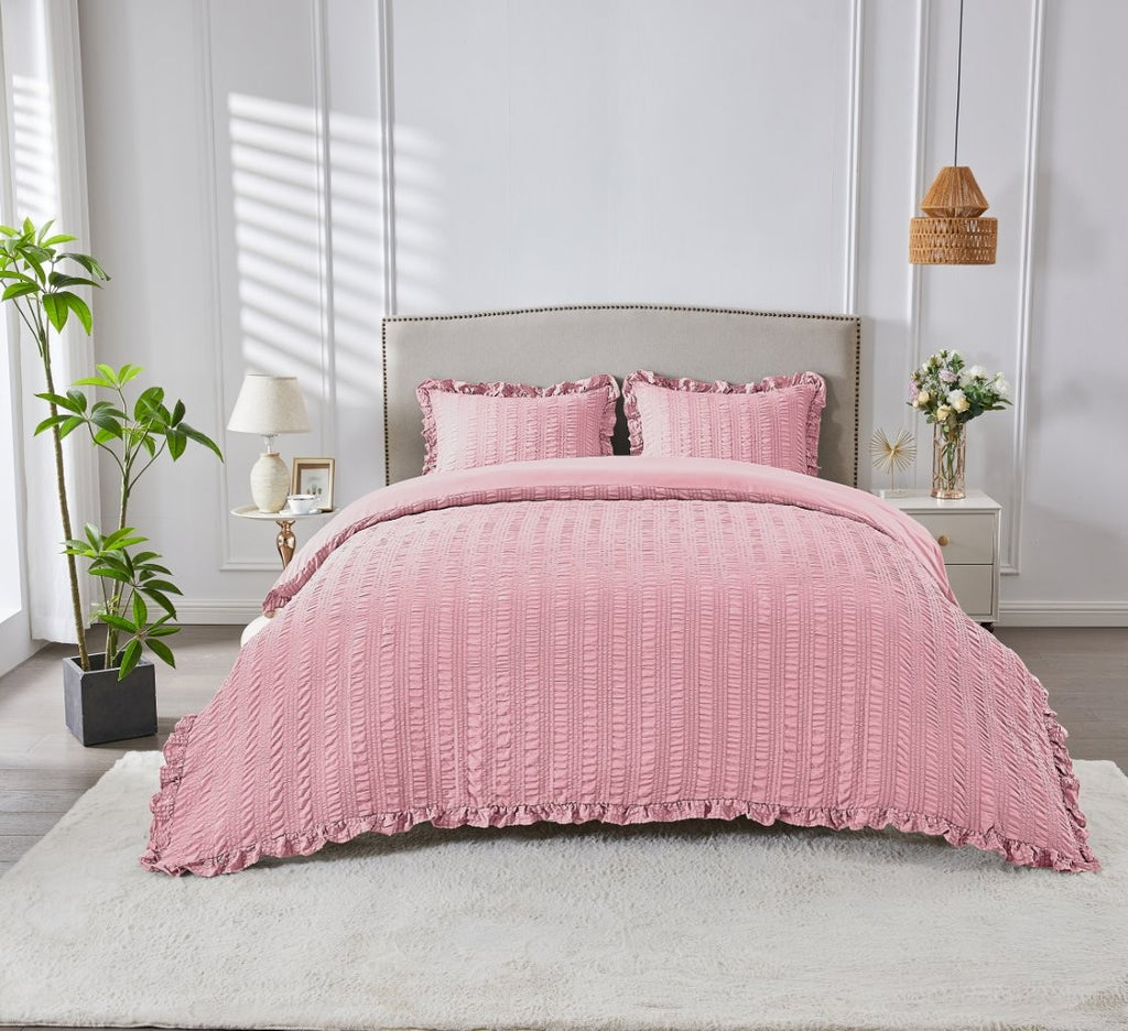 St. Albans Seersucker Duvet Cover Set | 4 Colours