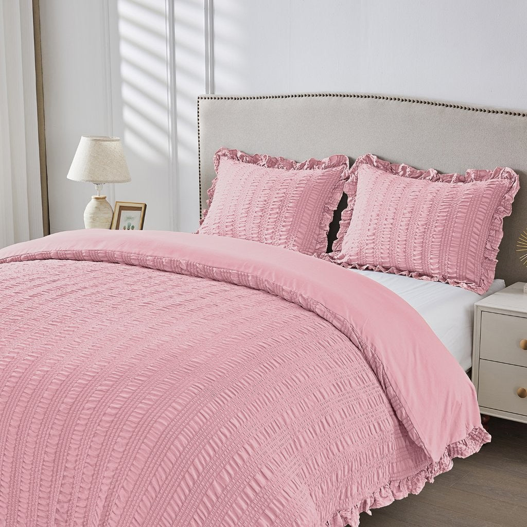 St. Albans Seersucker Duvet Cover Set | 4 Colours