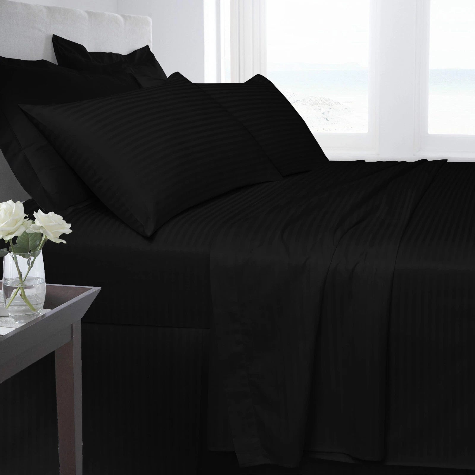 250TC Egyptian Cotton Satin Stripe Oxford Pillow Cases | Pack of 4 | 7 Colours