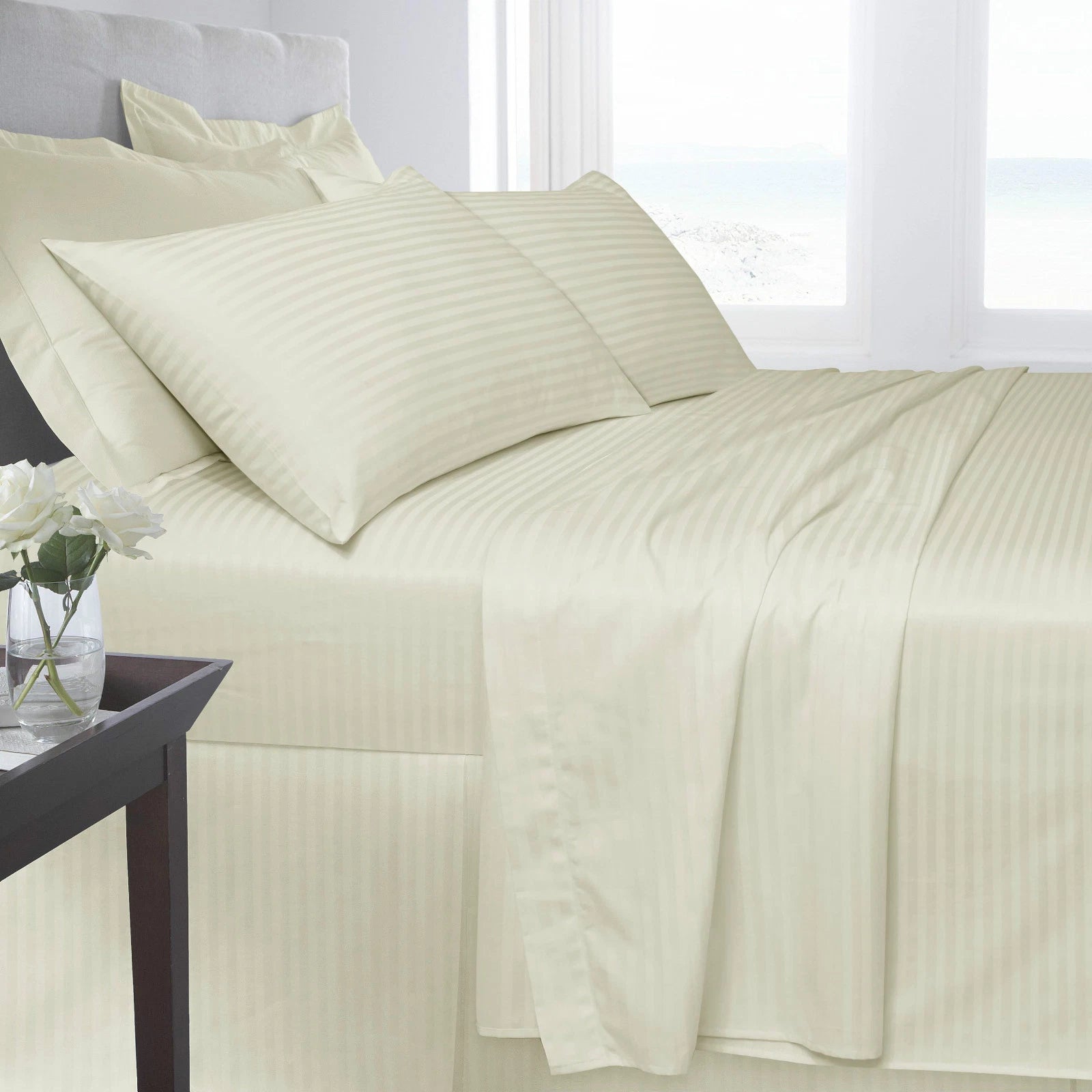 250TC Egyptian Cotton Satin Stripe Oxford Pillow Cases | Pack of 4 | 7 Colours