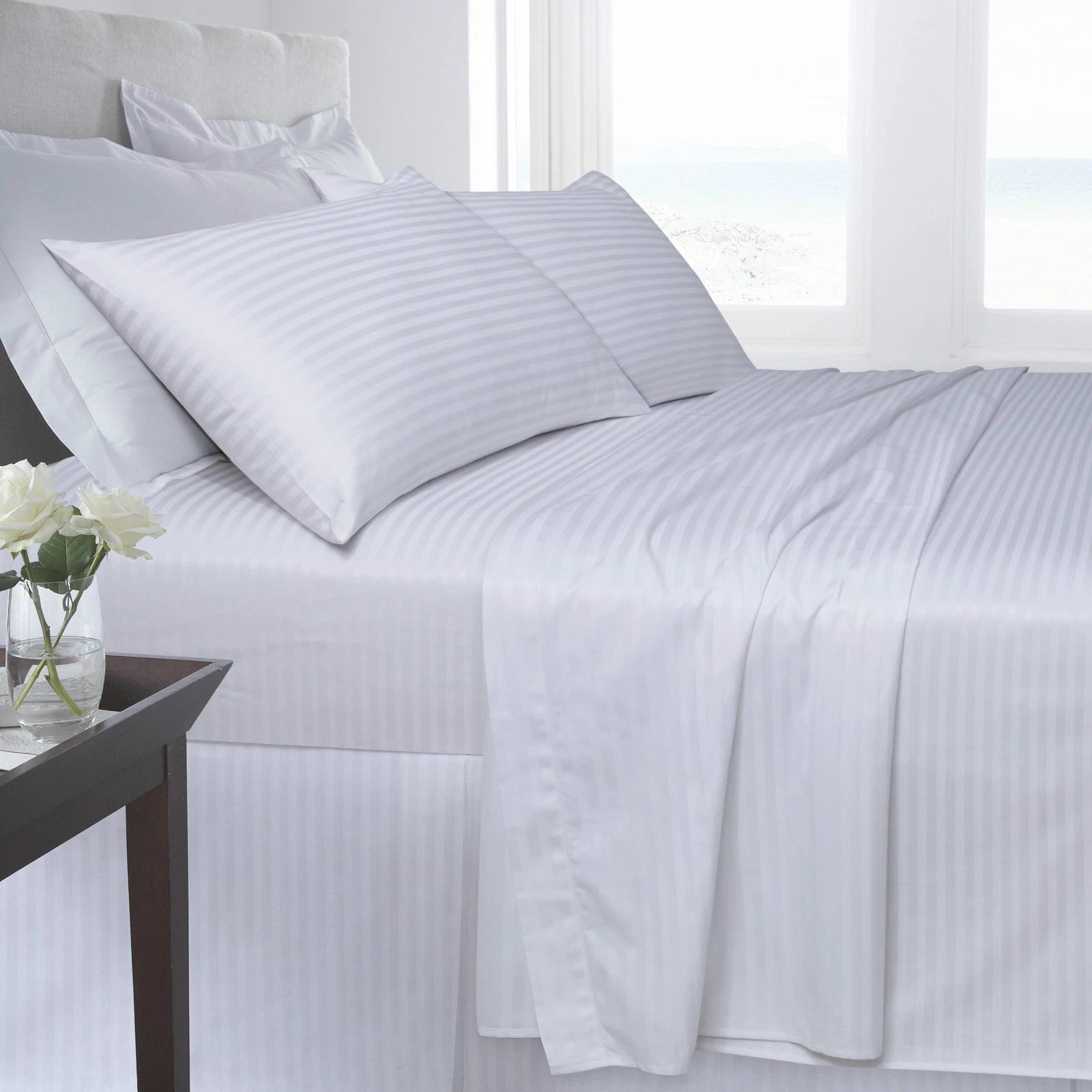 250TC Egyptian Cotton Satin Stripe Oxford Pillow Cases | Pack of 4 | 7 Colours