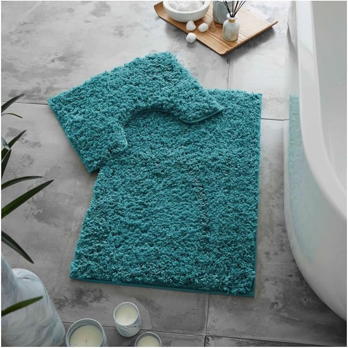 Zero Twist Non Slip Bath Mat Set  | 12 Colours Available