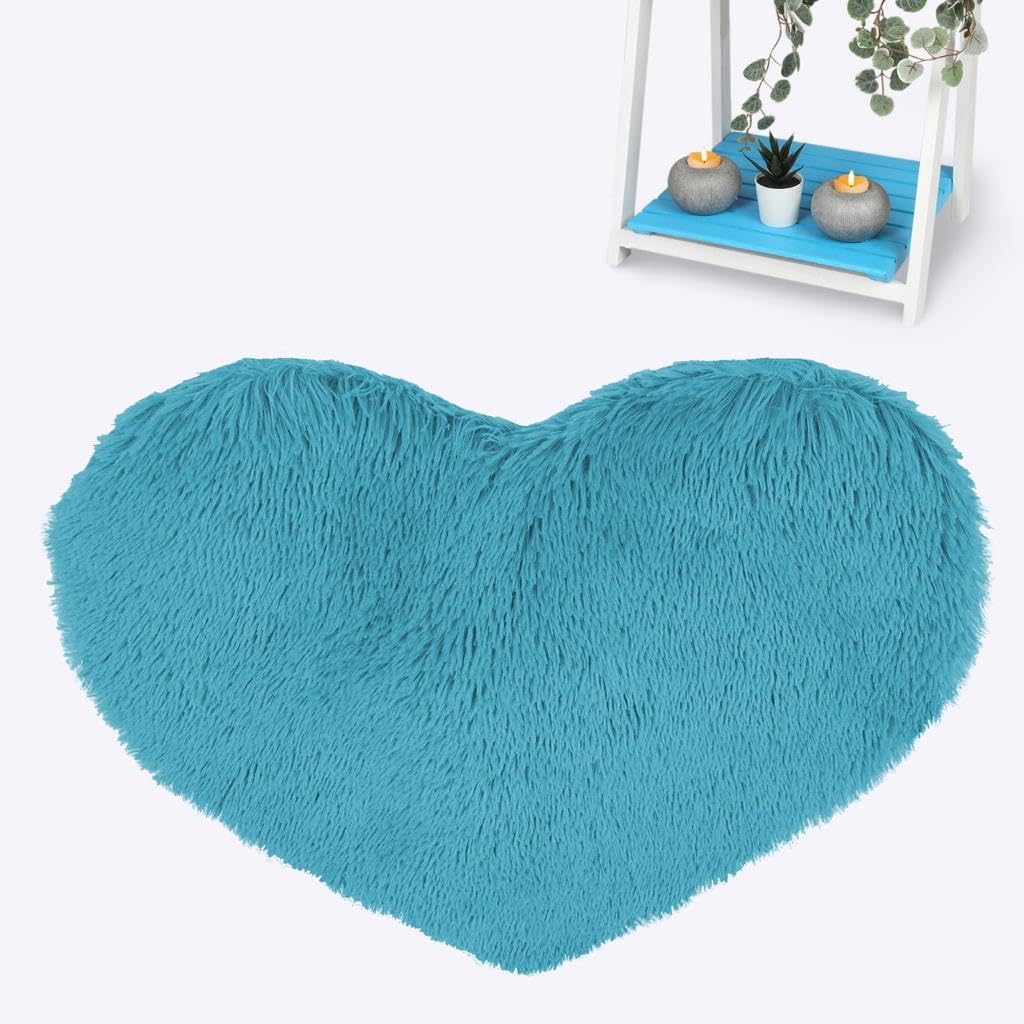 Heart Fluffy Shaggy Rug (65 × 65 cm) | 11 Colours
