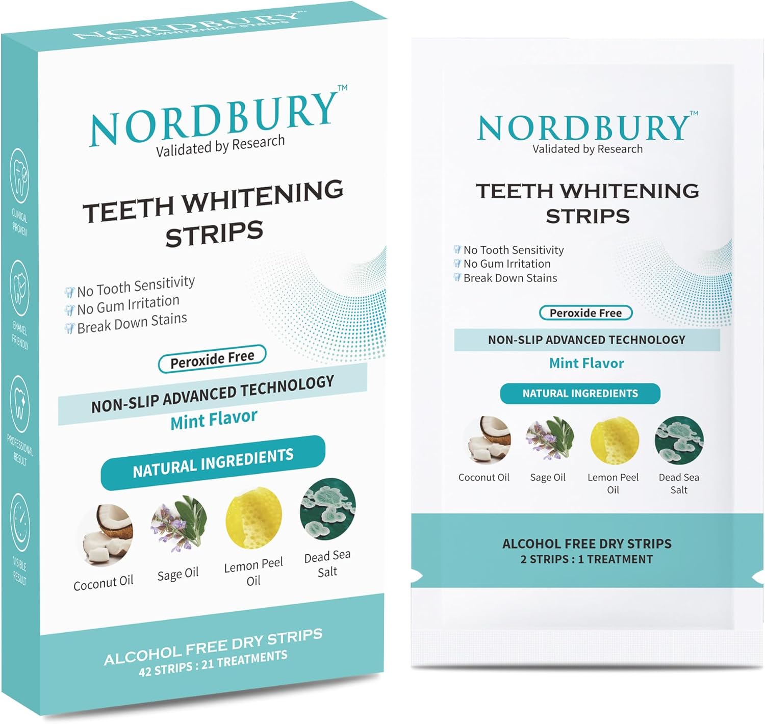 Teeth Whitening Strips | 21 Treatments (42 Stripes)