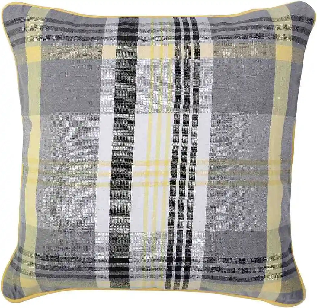 cream tartan check cushion cover
