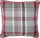 red tartan check cushion cover