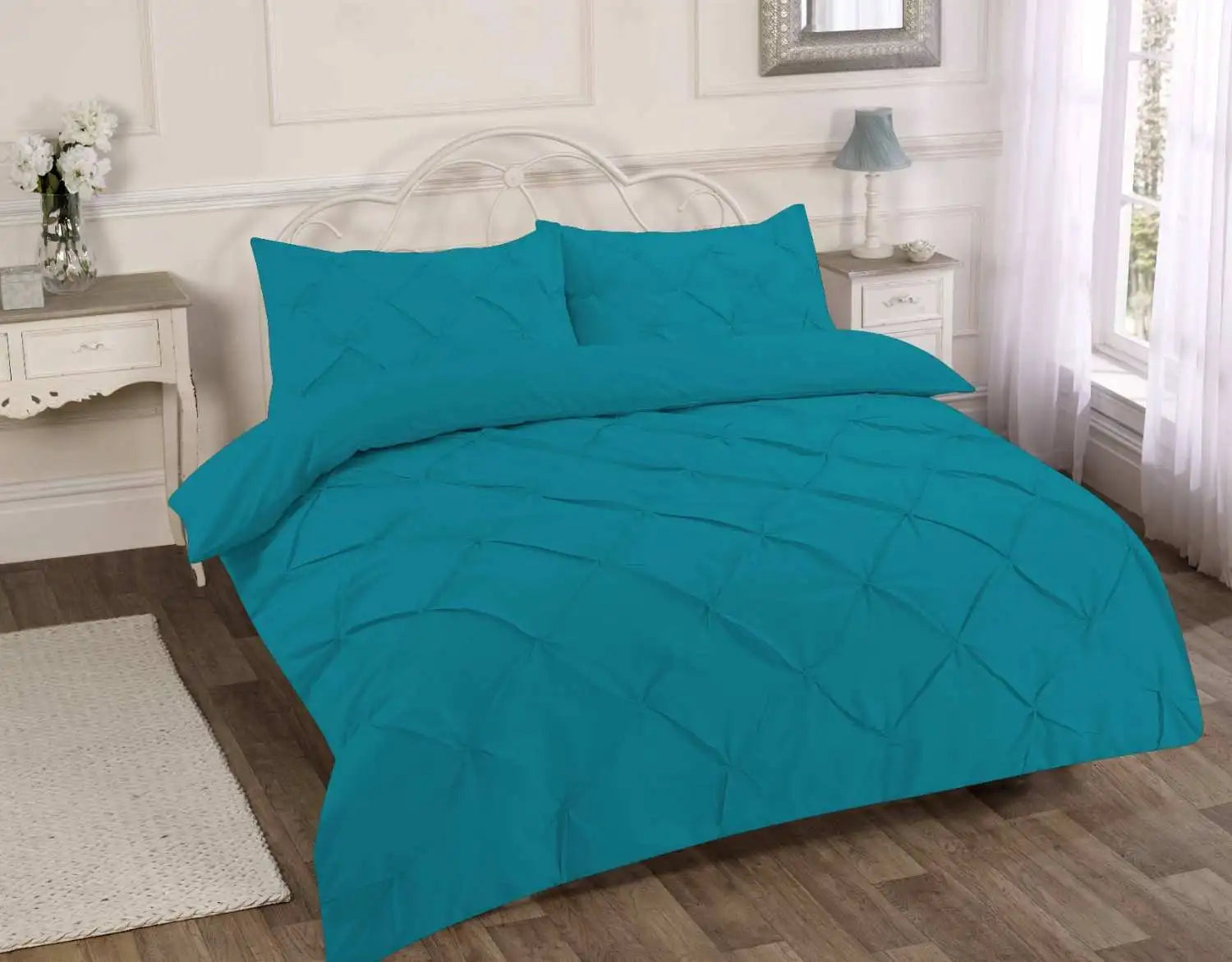 Alexander Pintuck Duvet set teal