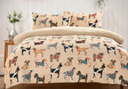 Dogs Teddy Fleece Duvet Cover Set