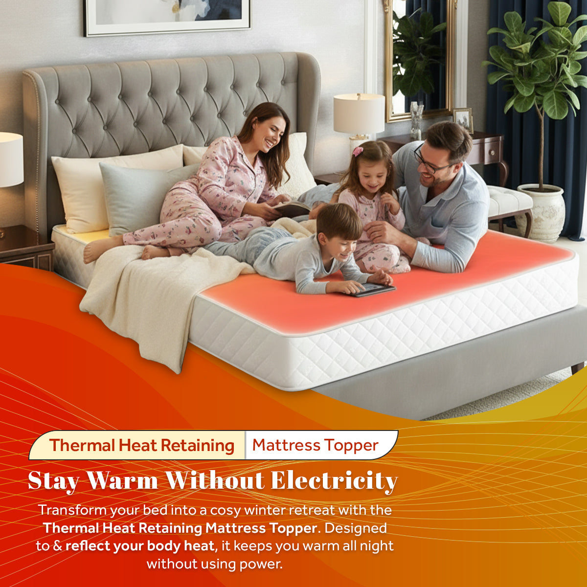 Thermal Heat Retaining Mattress Topper