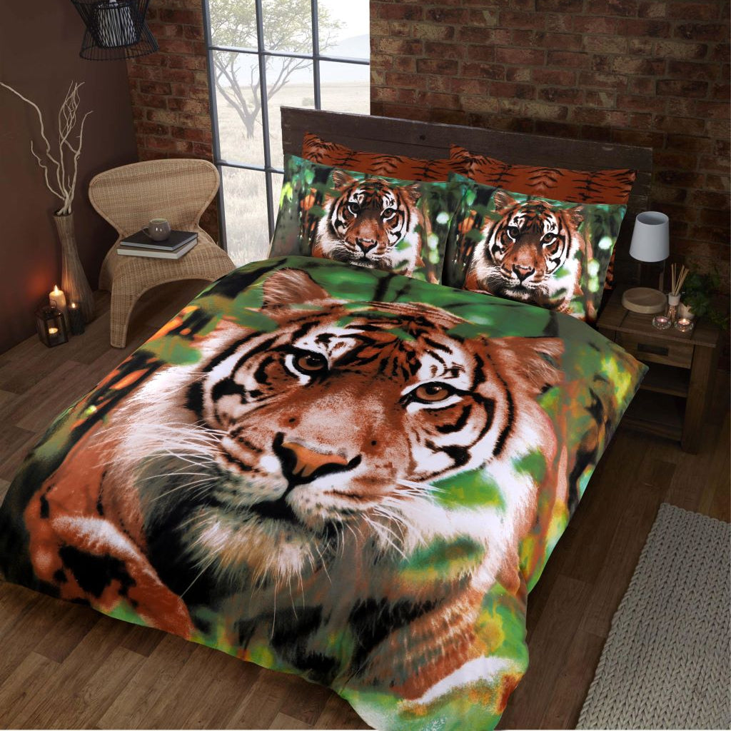 TIGER 3D PRINTED DUVET COVER SET