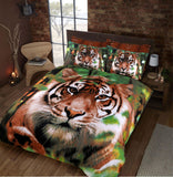 Tiger 3D Panel Printed Duvet Cover Set
