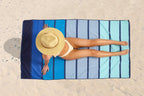 Timberly Stripe Blue Sand Free Beach Towel | 180CM × 100CM