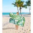 Tropical Leaf Forest Sand Free Beach Towel | 180CM × 100CM