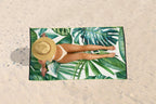 Tropical Leaf Forest Sand Free Beach Towel | 180CM × 100CM