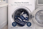 Vega Navy Printed Complete Set | Duvet Cover + Fitted Sheet + Pillowcases