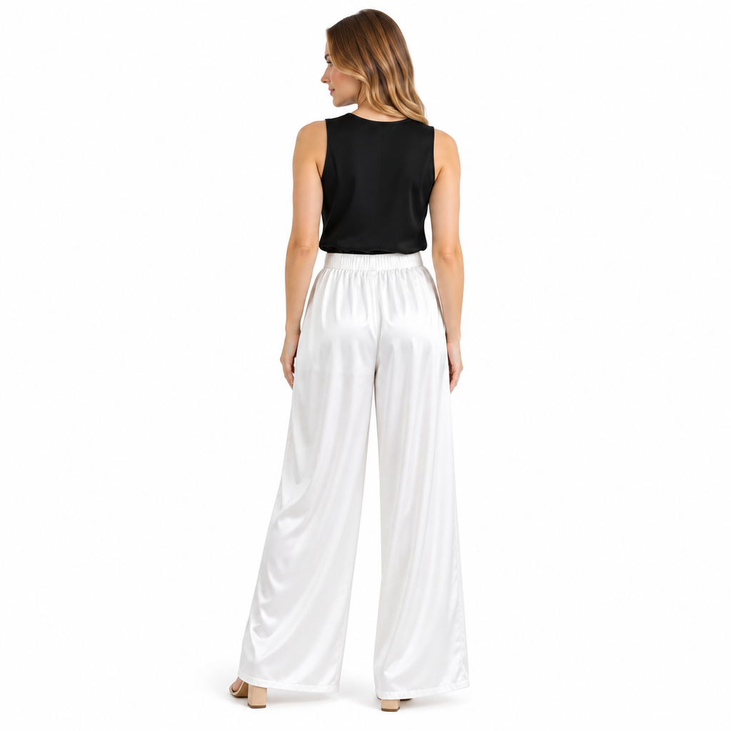 Satin Palazzo Trousers | 4 Colours