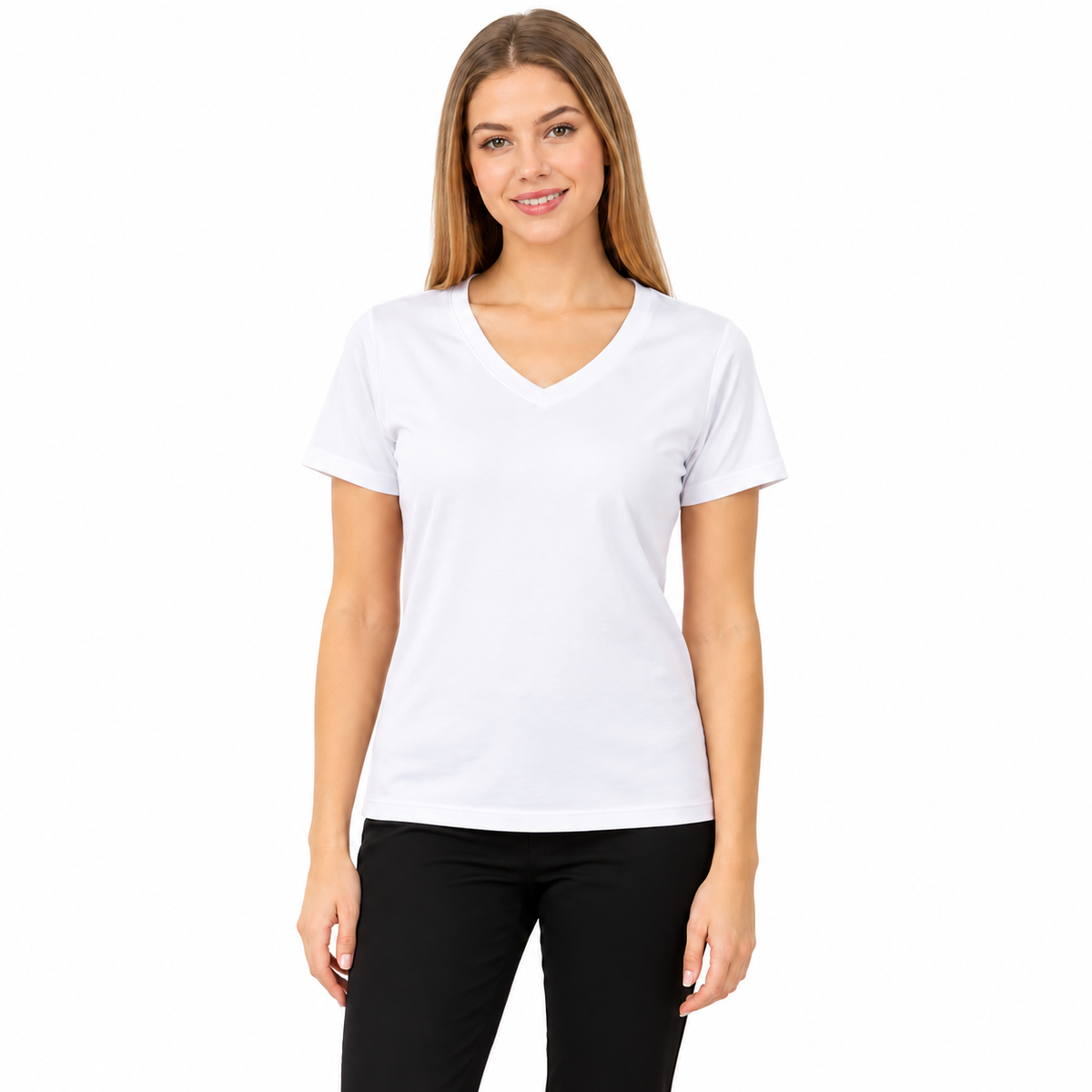 White V-Neck T-Shirt