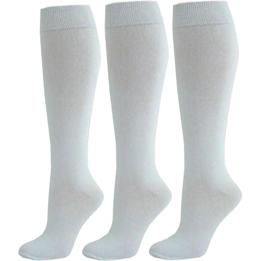 Women’s Plain Cotton Rich Knee High Socks | 4 Colours