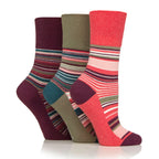 Women Wilderness Stripe Gentle Grip Cotton Rich Socks