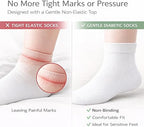 White Women’s Diabetic Socks | Size 4 - 7