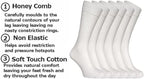White Women’s Diabetic Socks | Size 4 - 7