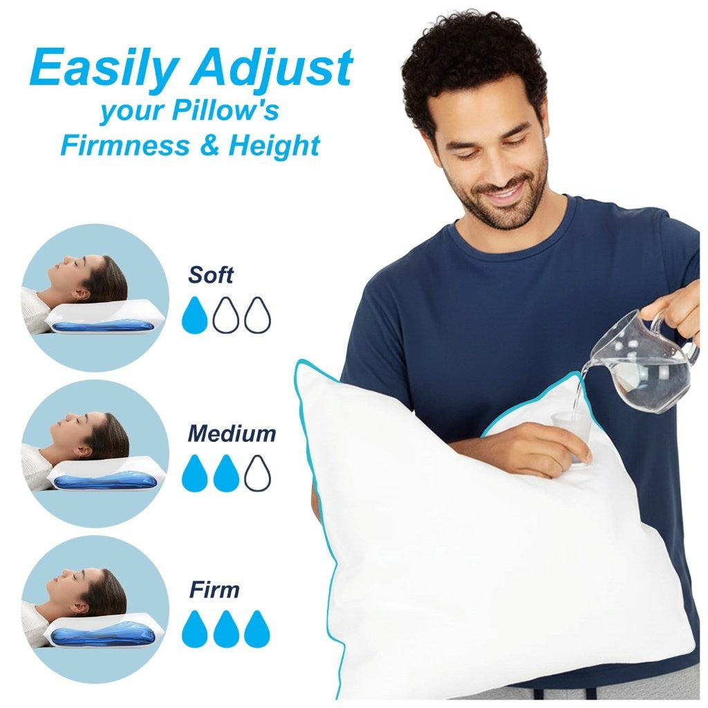 Adjustable Water Pillow | 300TC Cotton Cover