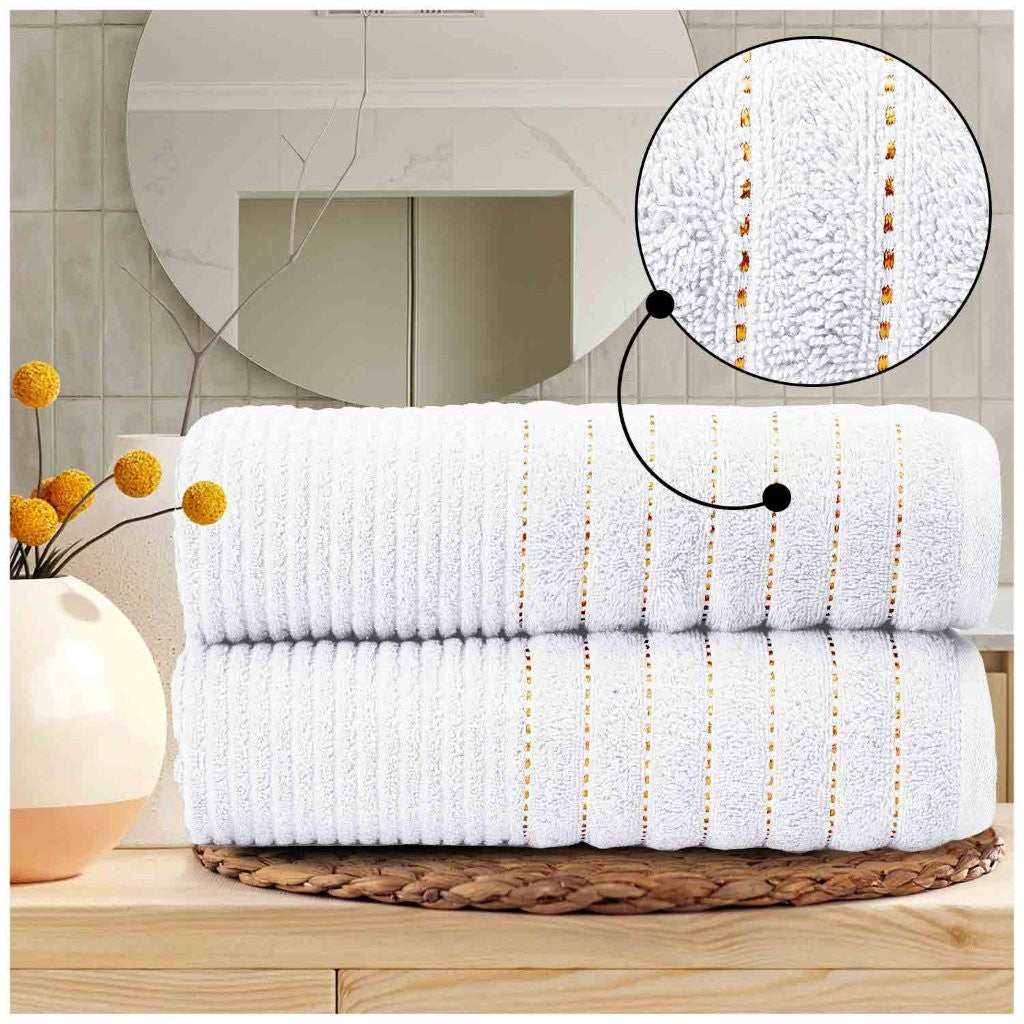 100% Egyptian Cotton Paris Ribbed Towels | 6 Colours | 600 GSM