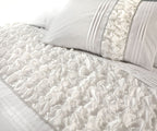 Aurora Ruffled Diamond Lace Sequin Duvet Cover Set | 3 Colours