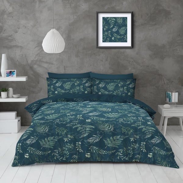 Winter Leaf Printed Duvet Cover Set