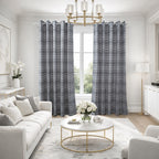 Woven Check Blackout Curtains | 2 Colours